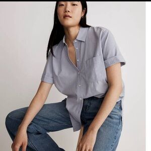 Madewell Poplin Signature Button Down Top XS